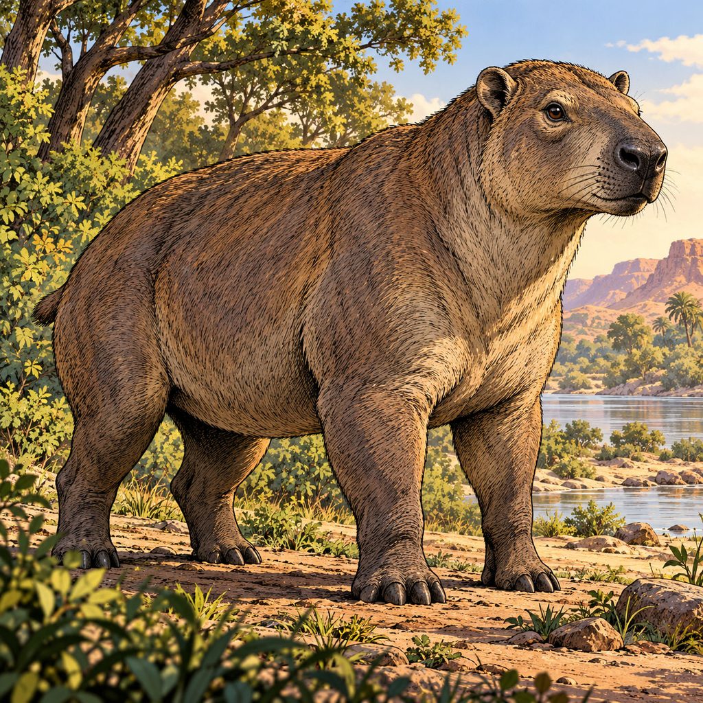 古代の絶滅したティタノハイラックス（想像図）