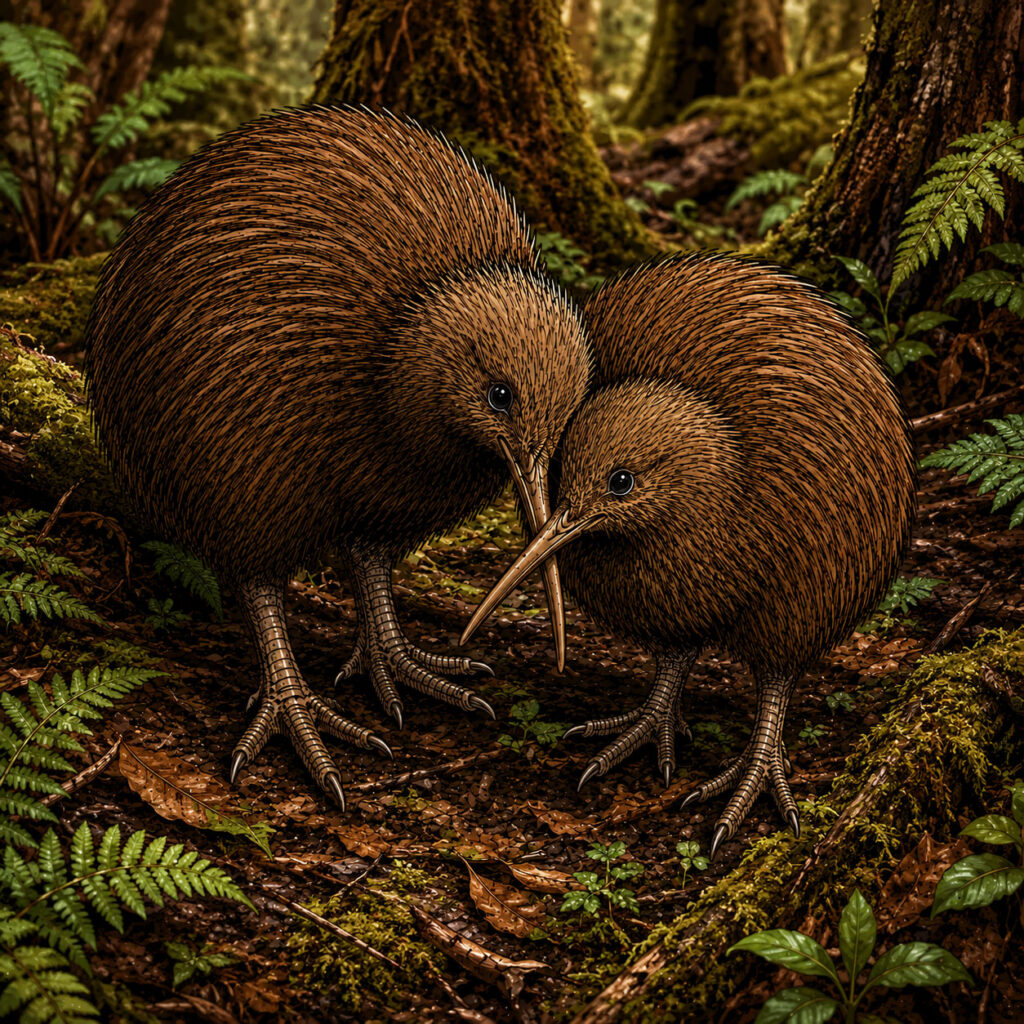 キーウィの夫婦