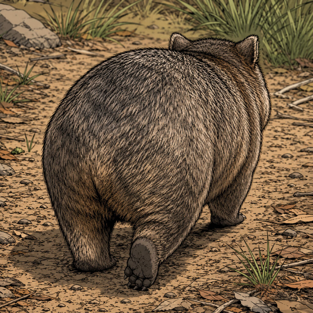ウォンバットの尻尾はどこ?